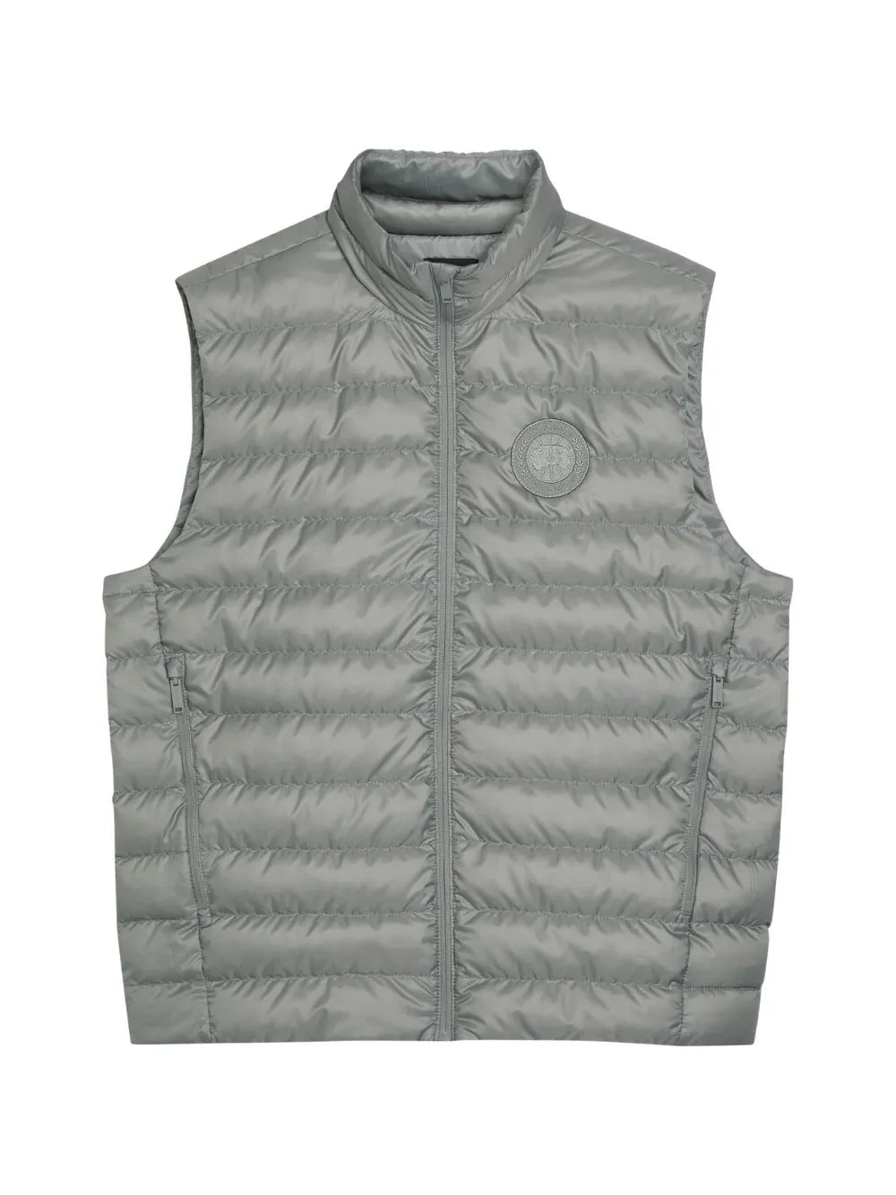 Canada Goose Quilted Sage Gray Stand-Collar Puffer Vest