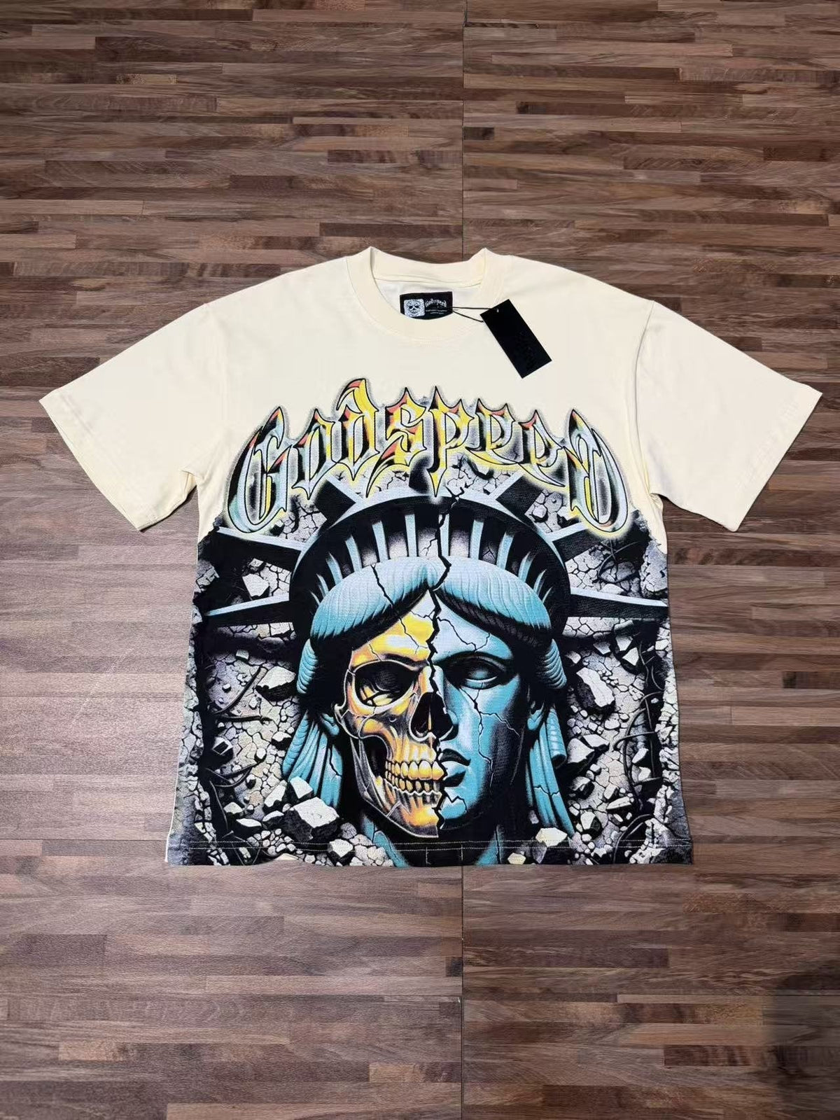 Godspeed Out of Many One Liberty Skull Graphic T-Shirt