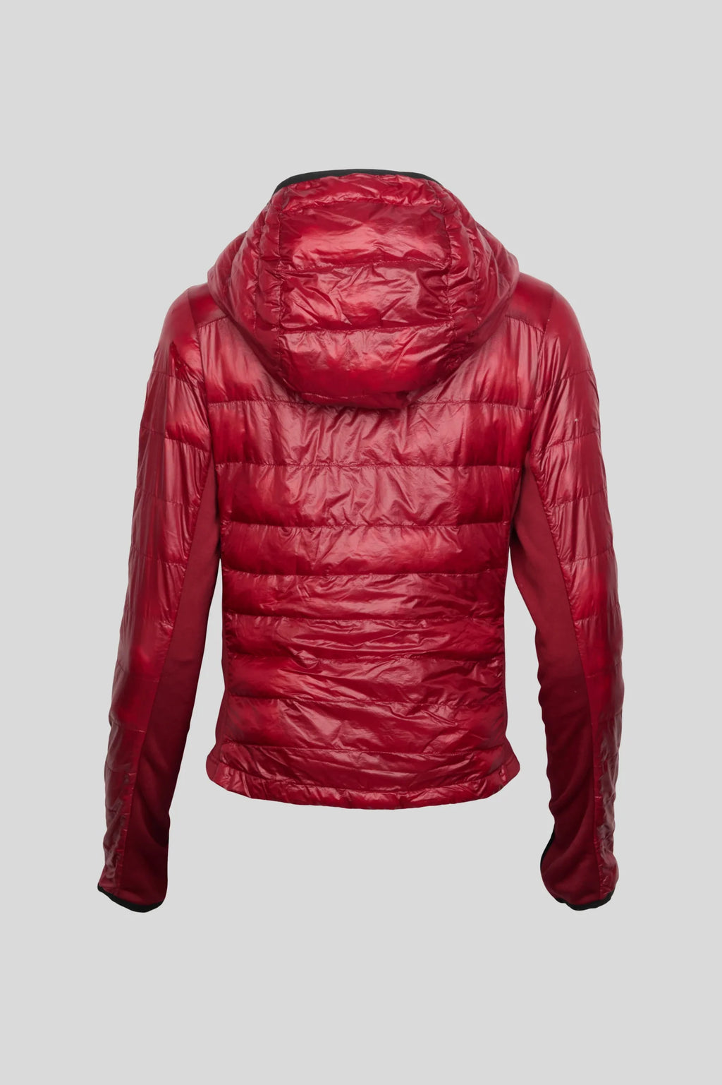 Canada Goose Glossy Red Hooded Quilted Puffer Jacket