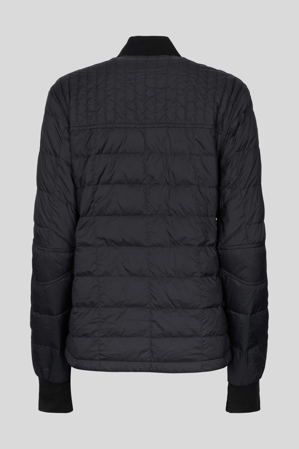 Canada Goose Quilted Black Zip-Front Bomber Jacket
