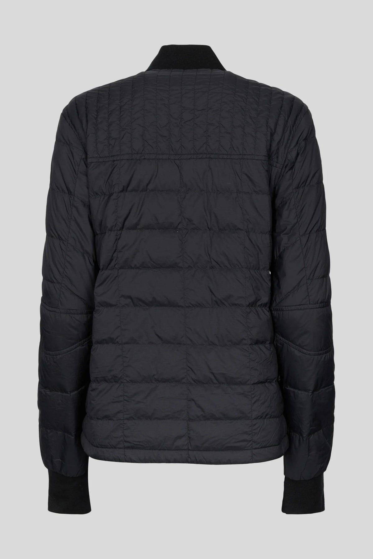 Canada Goose Quilted Black Zip-Front Bomber Jacket