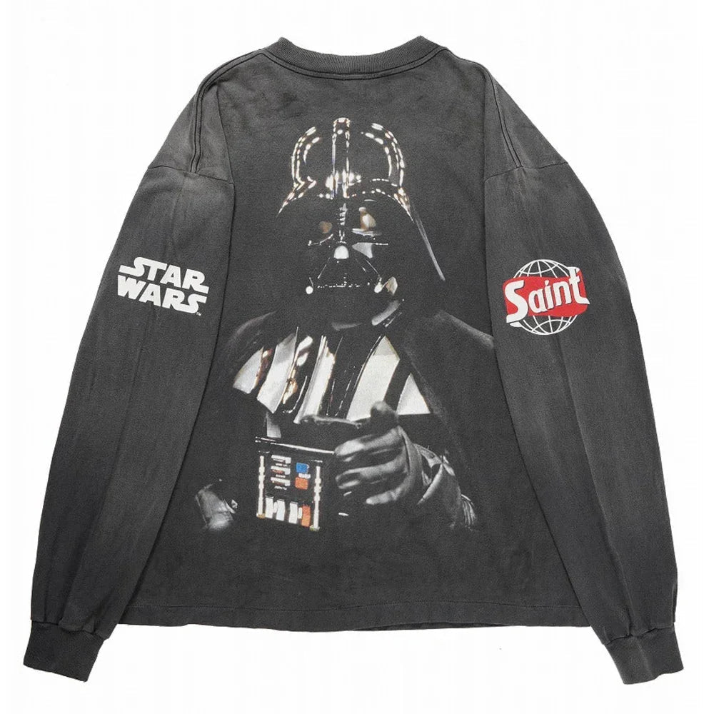 SAINT Mxxxxxx STAR WARS LS TEE /DARTHVADER BLACK