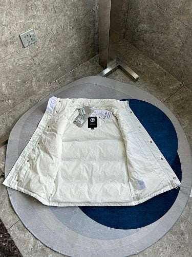 Canada Goose Quilted White Stand-Collar Puffer Vest