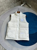 Canada Goose Quilted White Stand-Collar Puffer Vest