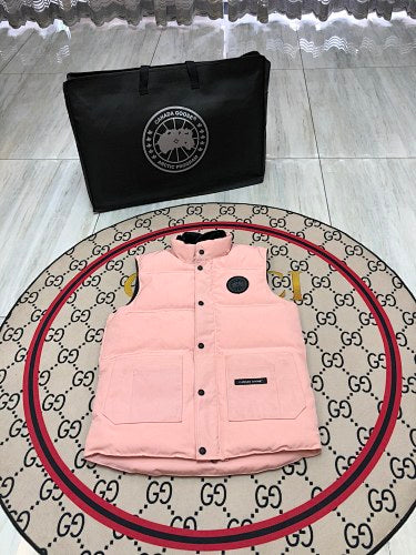 Canada Goose Quilted Blush Pink Snap-Front Puffer Vest