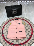 Canada Goose Quilted Blush Pink Snap-Front Puffer Vest
