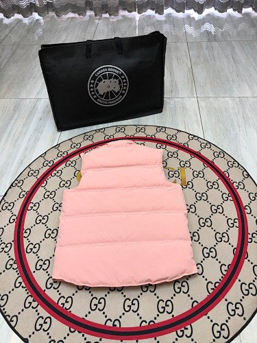 Canada Goose Quilted Blush Pink Snap-Front Puffer Vest