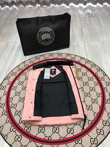 Canada Goose Quilted Blush Pink Snap-Front Puffer Vest