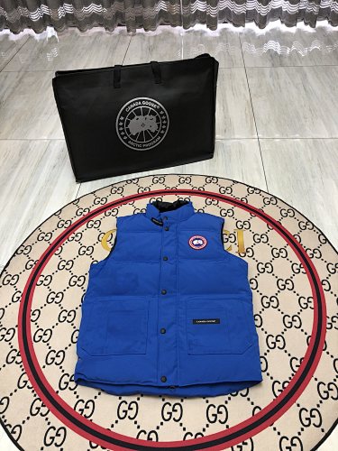 Canada Goose Quilted Royal Blue Snap-Front Puffer Vest