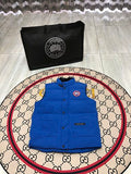 Canada Goose Quilted Royal Blue Snap-Front Puffer Vest