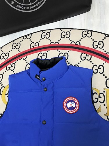 Canada Goose Quilted Royal Blue Snap-Front Puffer Vest