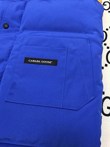 Canada Goose Quilted Royal Blue Snap-Front Puffer Vest