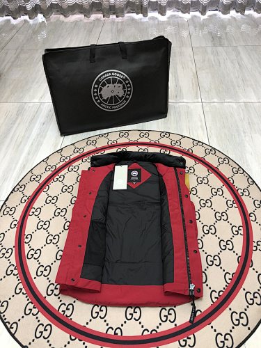 Canada Goose Quilted Red Snap-Front Puffer Vest
