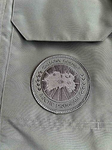 Canada Goose Charcoal Gray Hooded Puffer Jacket