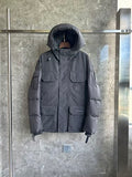 Canada Goose Charcoal Gray Hooded Puffer Jacket