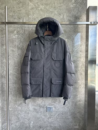 Canada Goose Charcoal Gray Hooded Puffer Jacket