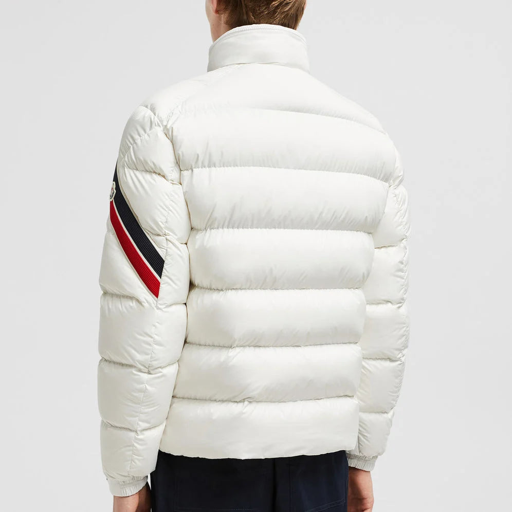 Moncler Quilted Off-White Stand-Collar Puffer Jacket