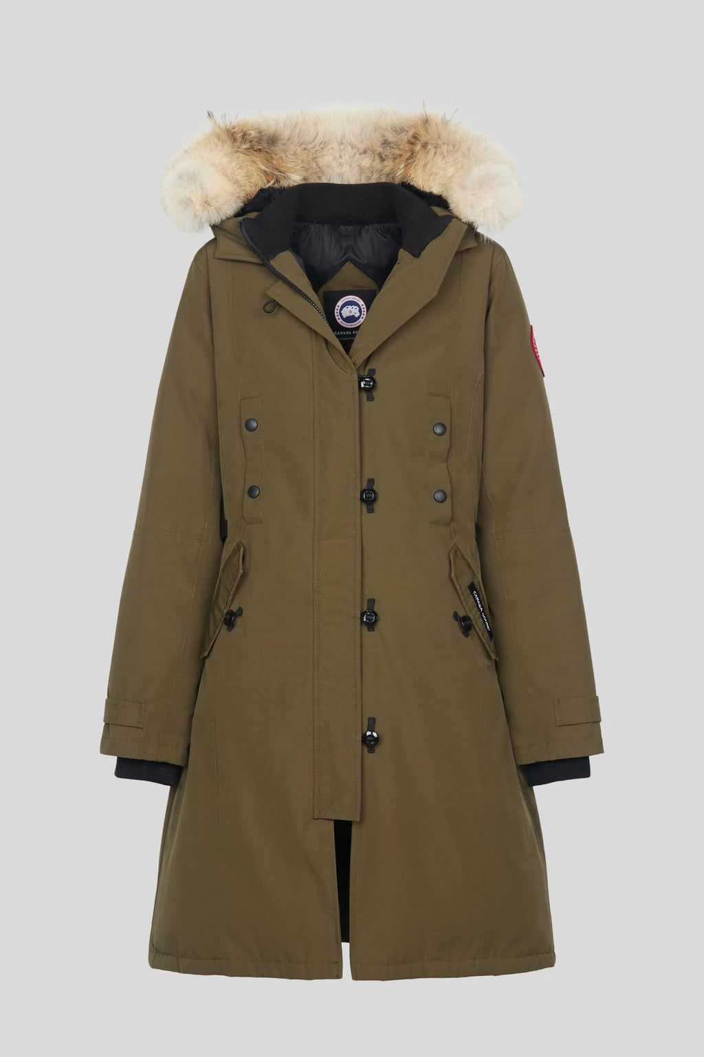 Canada Goose Olive Green Hooded Longline Parka