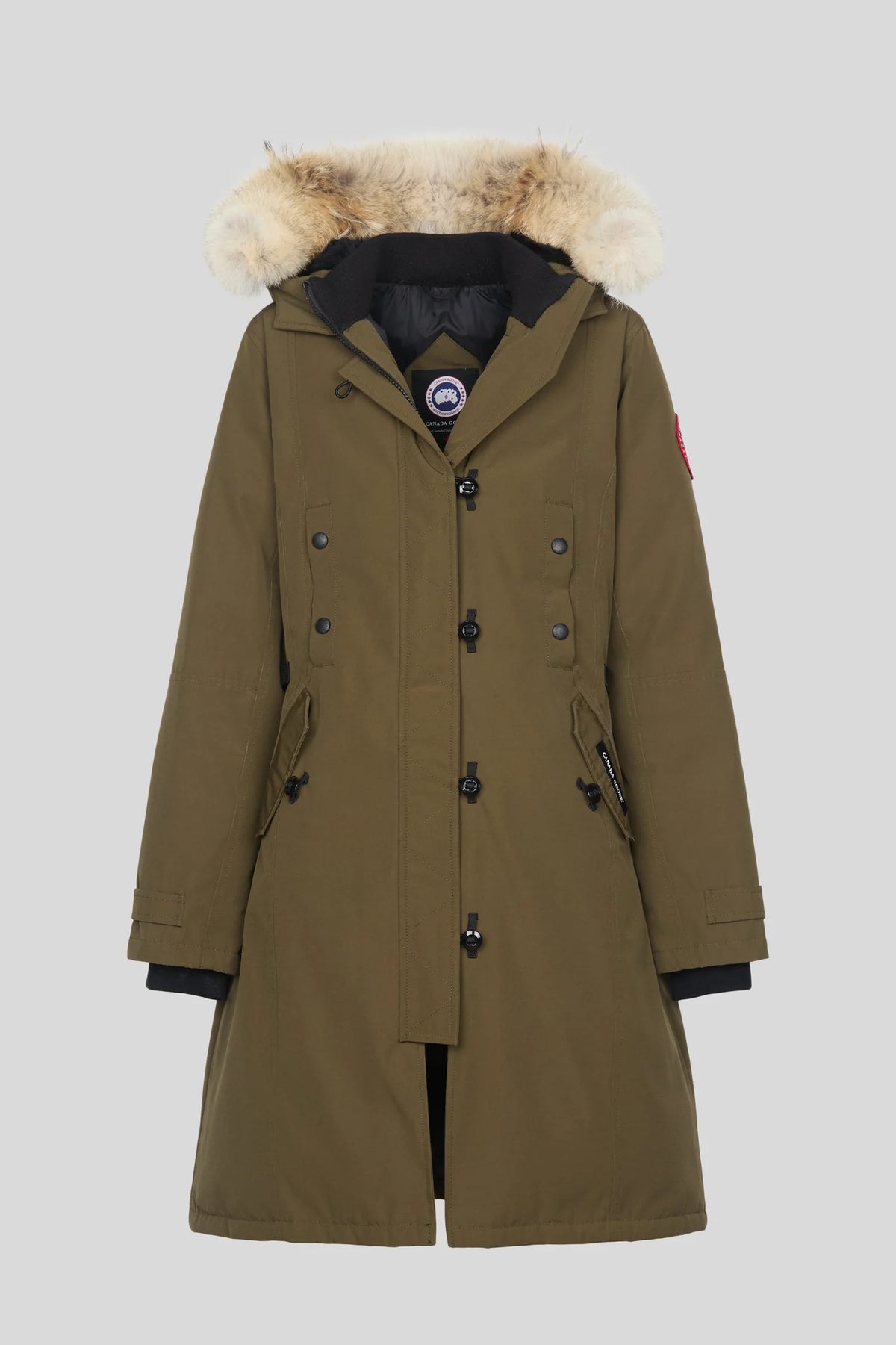Canada Goose Olive Green Hooded Longline Parka