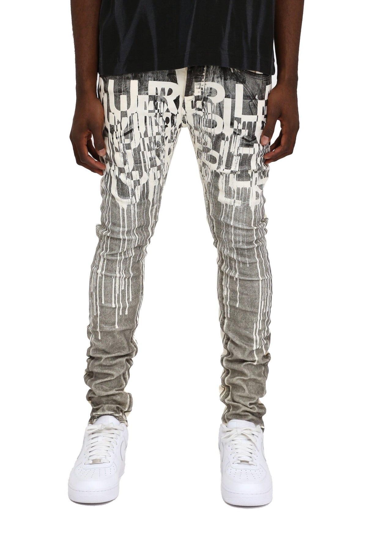 Purple Brand Reverse Black Foil Skinny Denim Pant