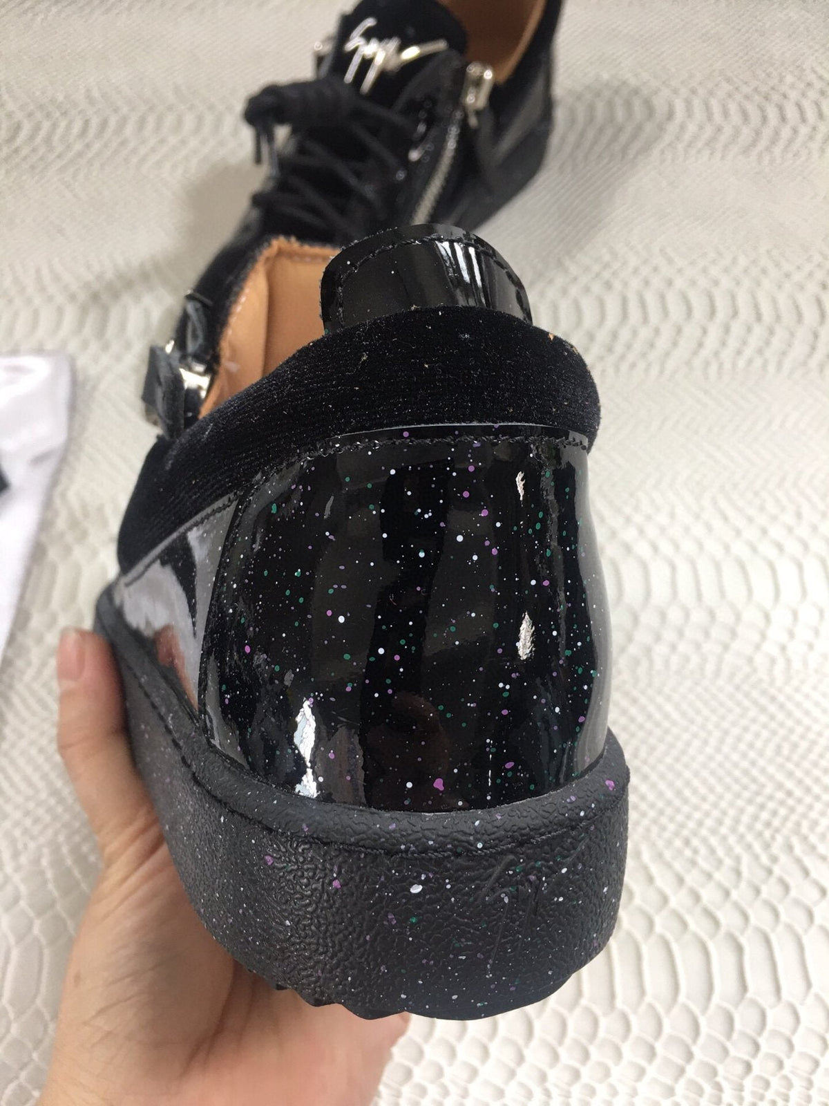 Giuseppe Zanotti Black Speckle Low-Top Sneakers