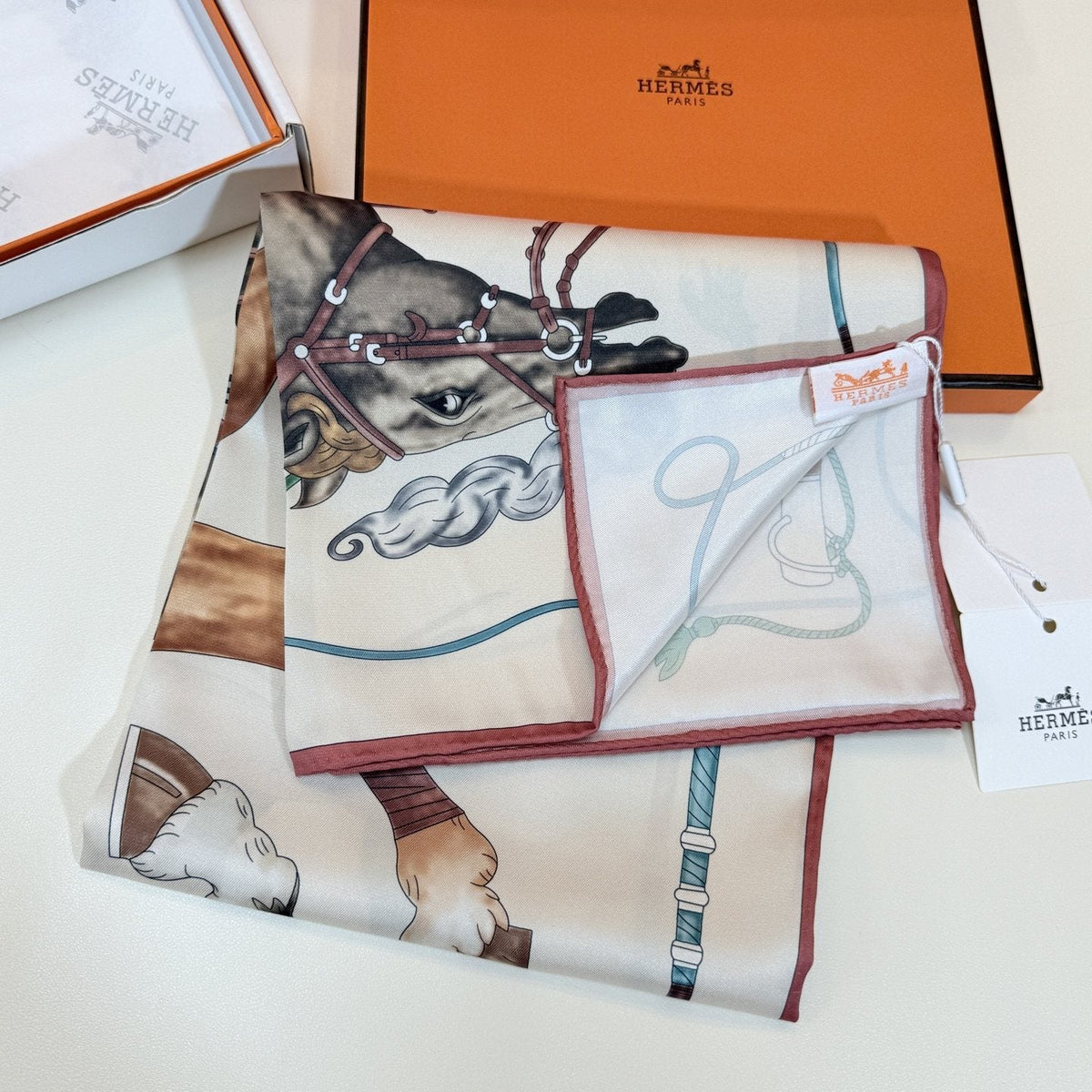 Hermès Equestrian Silk Scarf