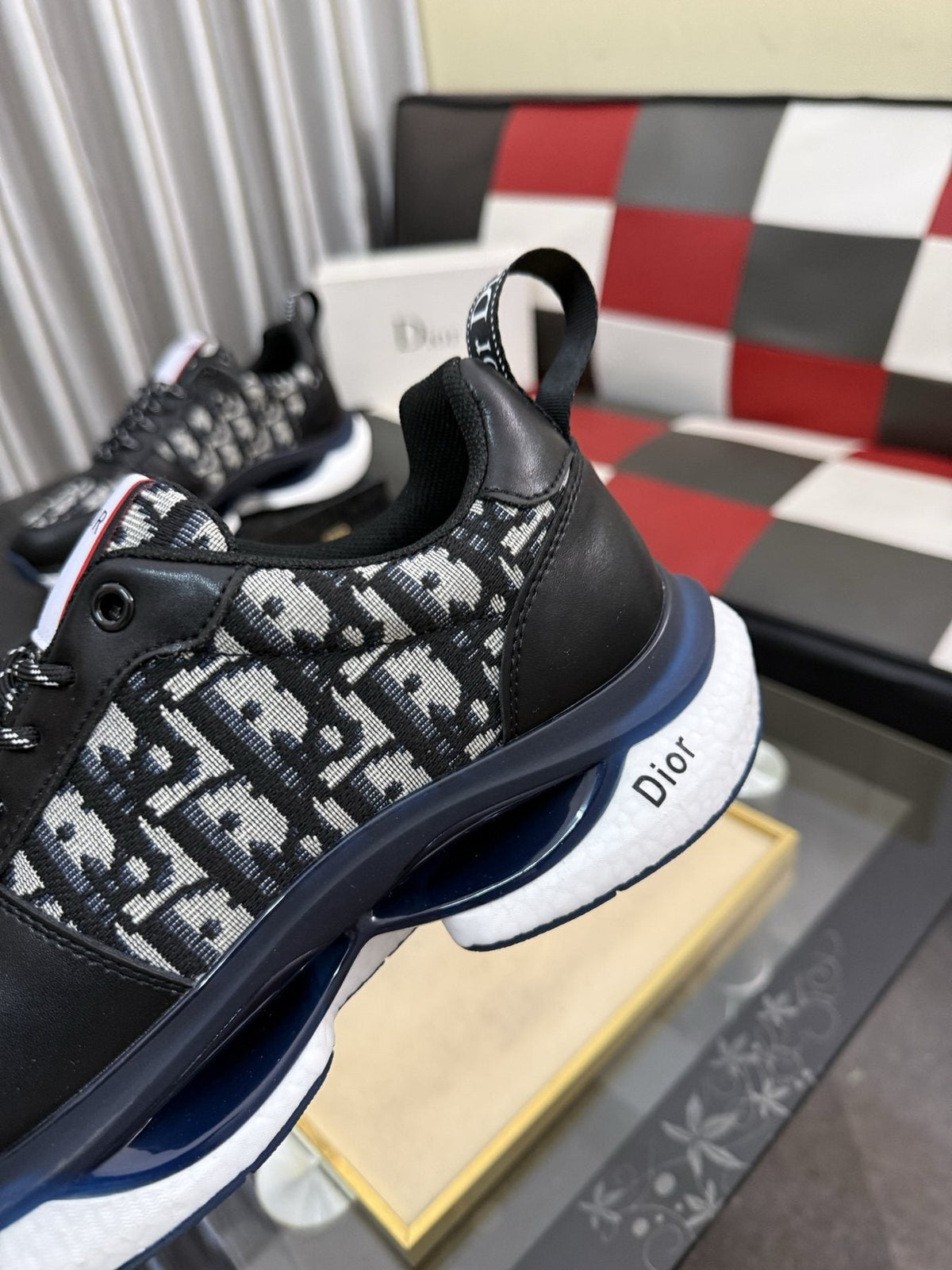 Dior Patterned Panel Sneakers