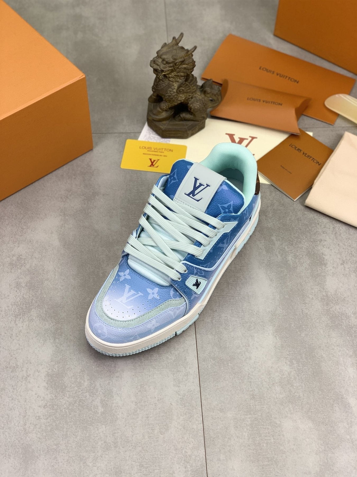 Louis Vuitton Blue Low-Top Sneakers