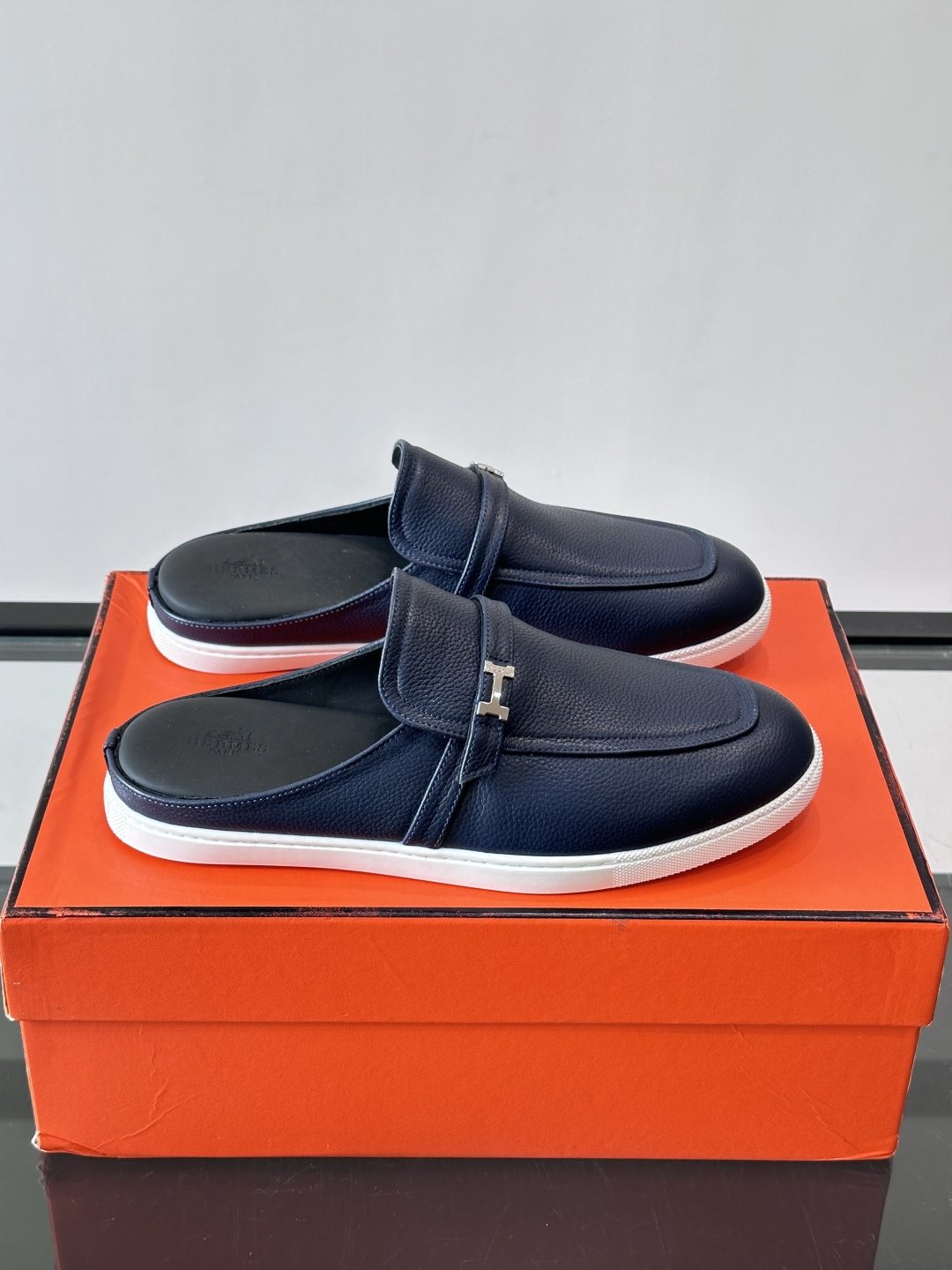 Hermès H-Accent Slip-On Mules