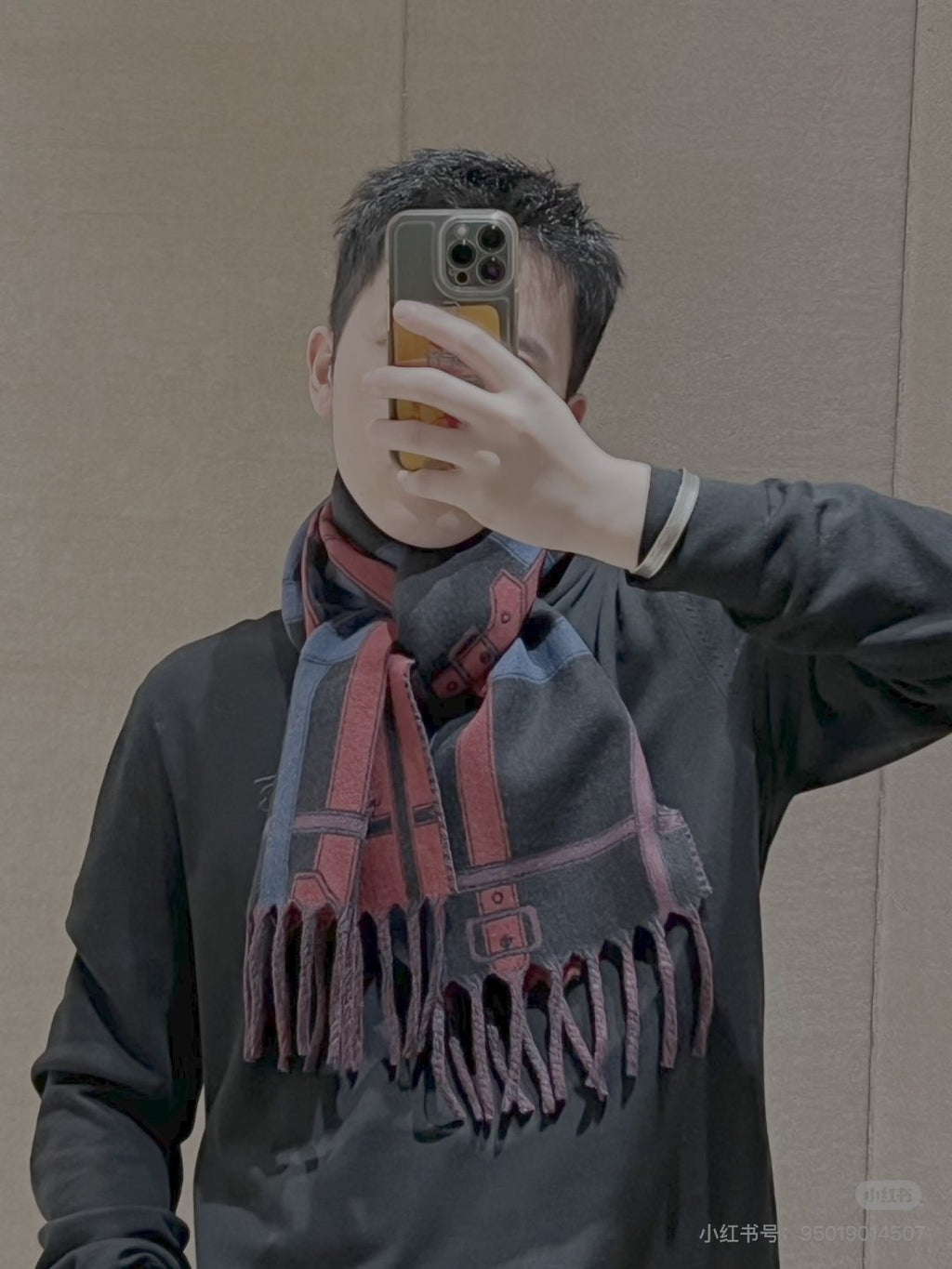 Burberry Geometric Fringed Scarf
