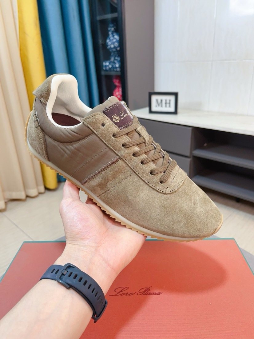 Loro Piana Low-Top Lace-Up Sneakers