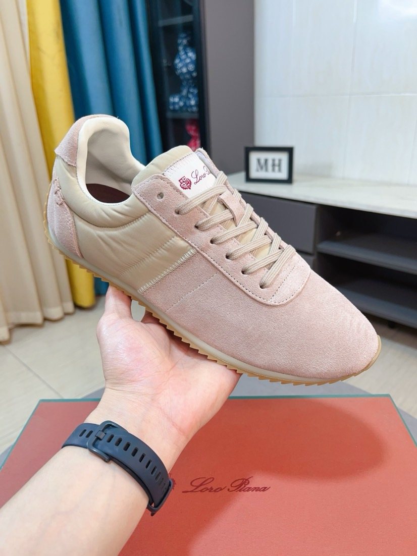 Loro Piana Low-Top Lace-Up Sneakers