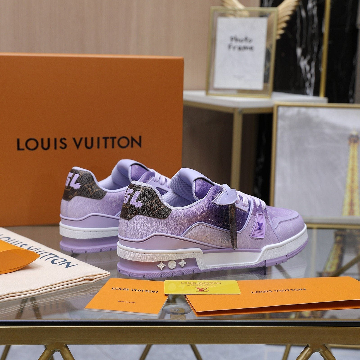 Louis Vuitton Color-Blocked Low-Top Sneakers