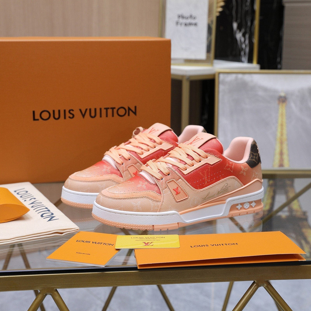 Louis Vuitton Color-Blocked Low-Top Sneakers