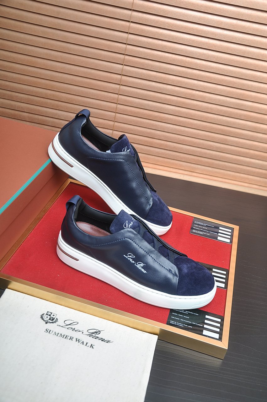 Loro Piana Low-Top Slip-On Sneakers
