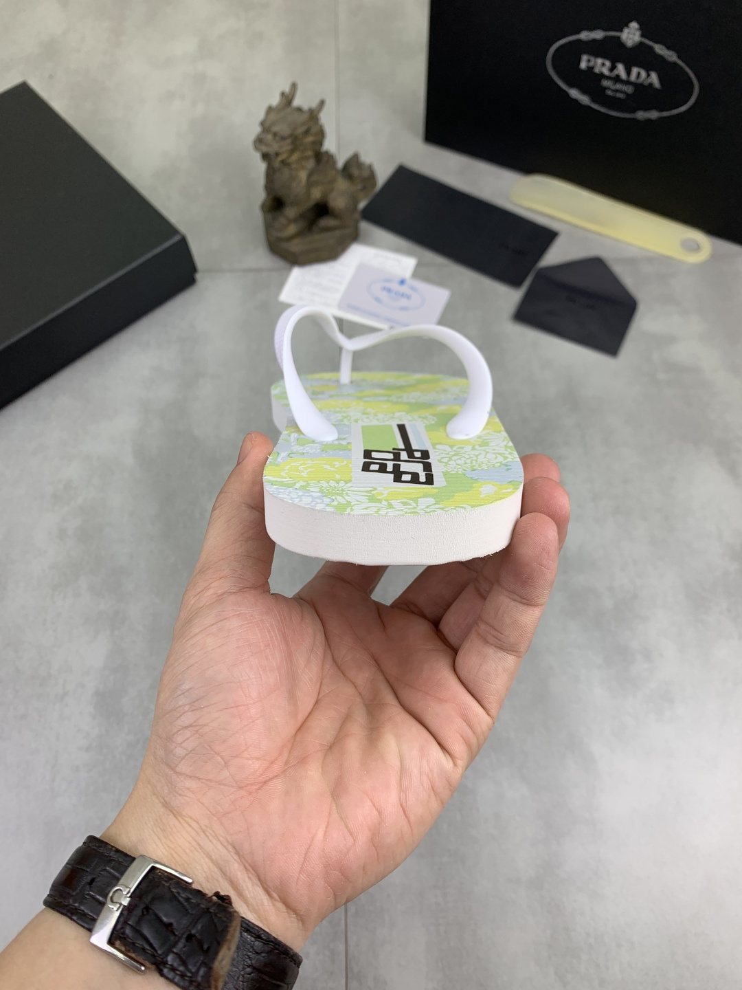 Prada Floral Thong Flip-Flops
