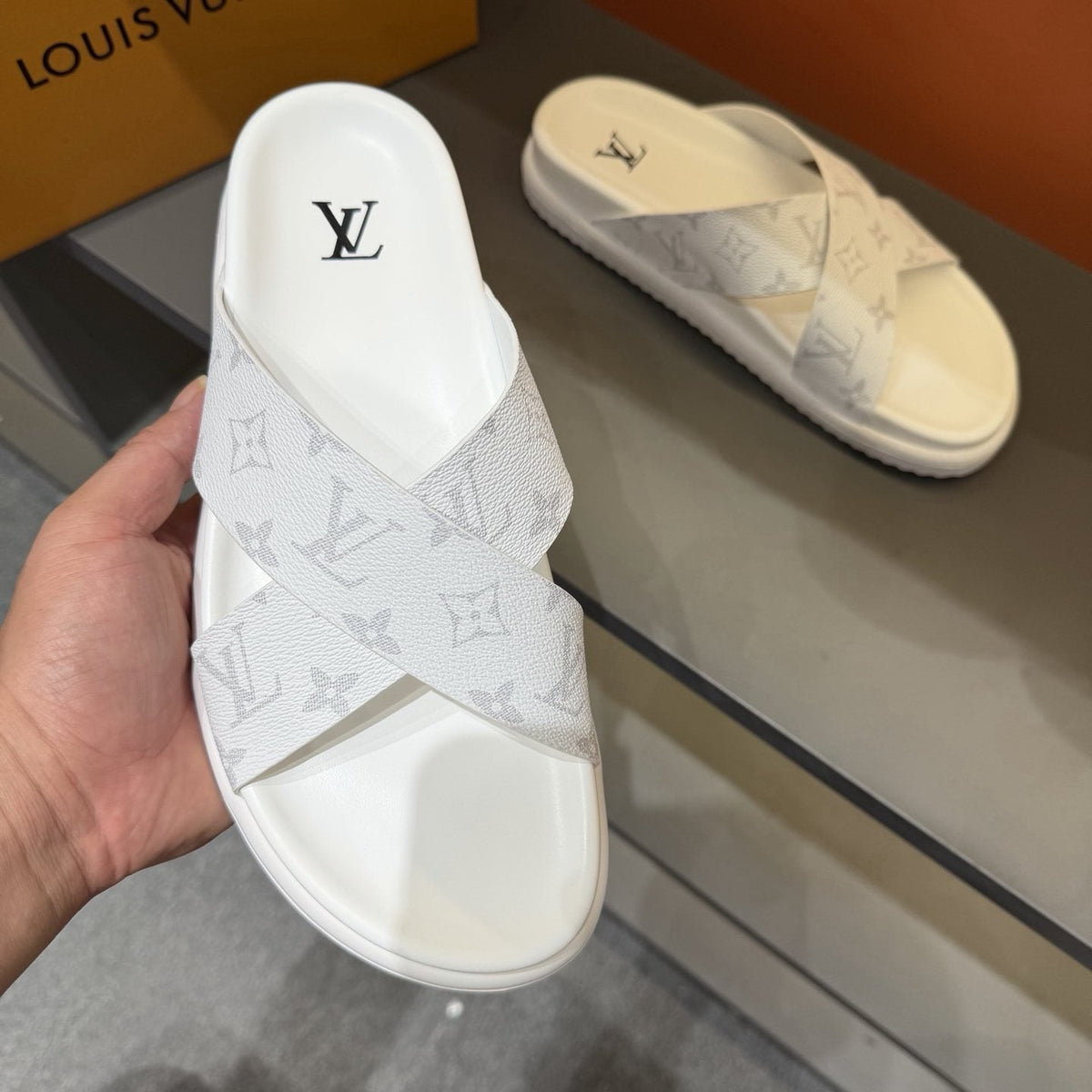 Louis Vuitton Crossover Slide Sandals - Open-Toe, Slip-On Construction