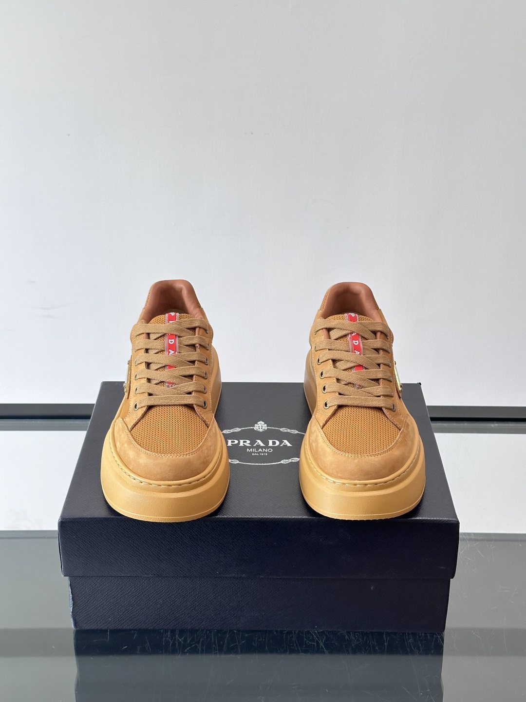 Prada Triangle Detail Low-Top Sneakers