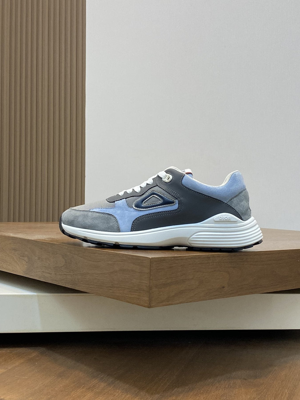 Dior Blue Accent Low-Top Sneakers