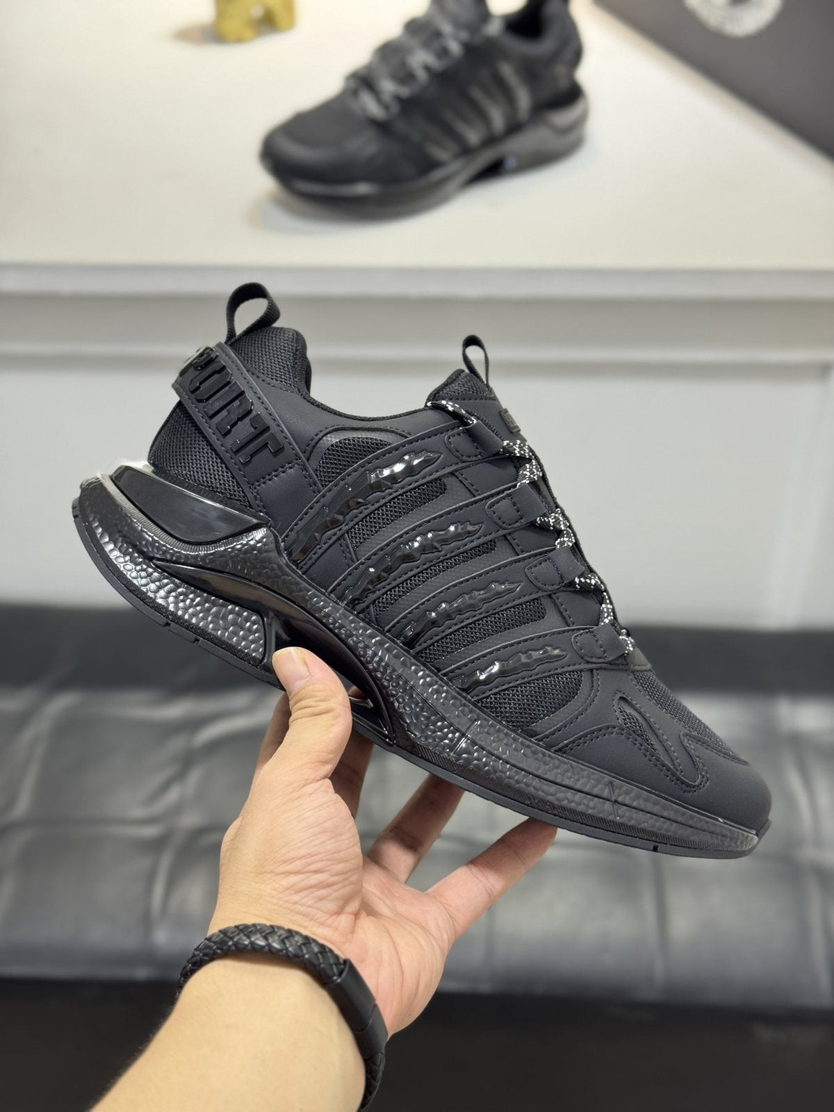 Philipp Plein Men's Mesh Panel Low-Top Sneakers