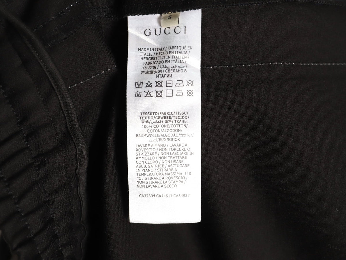Gucci Side-Lettering Trim Drawstring Trousers - Black